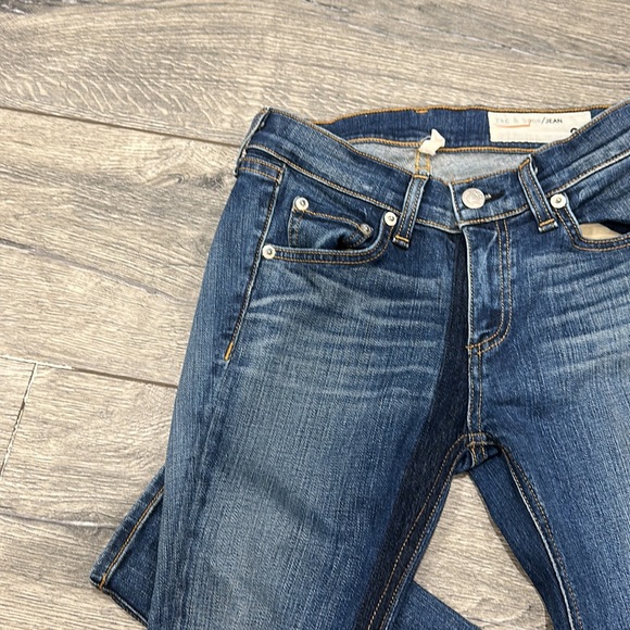 • Rag & Bone • Low Rise Skinny Jeans Preston Medium Blue 25 Women’s Stretch - Picture 6 of 6